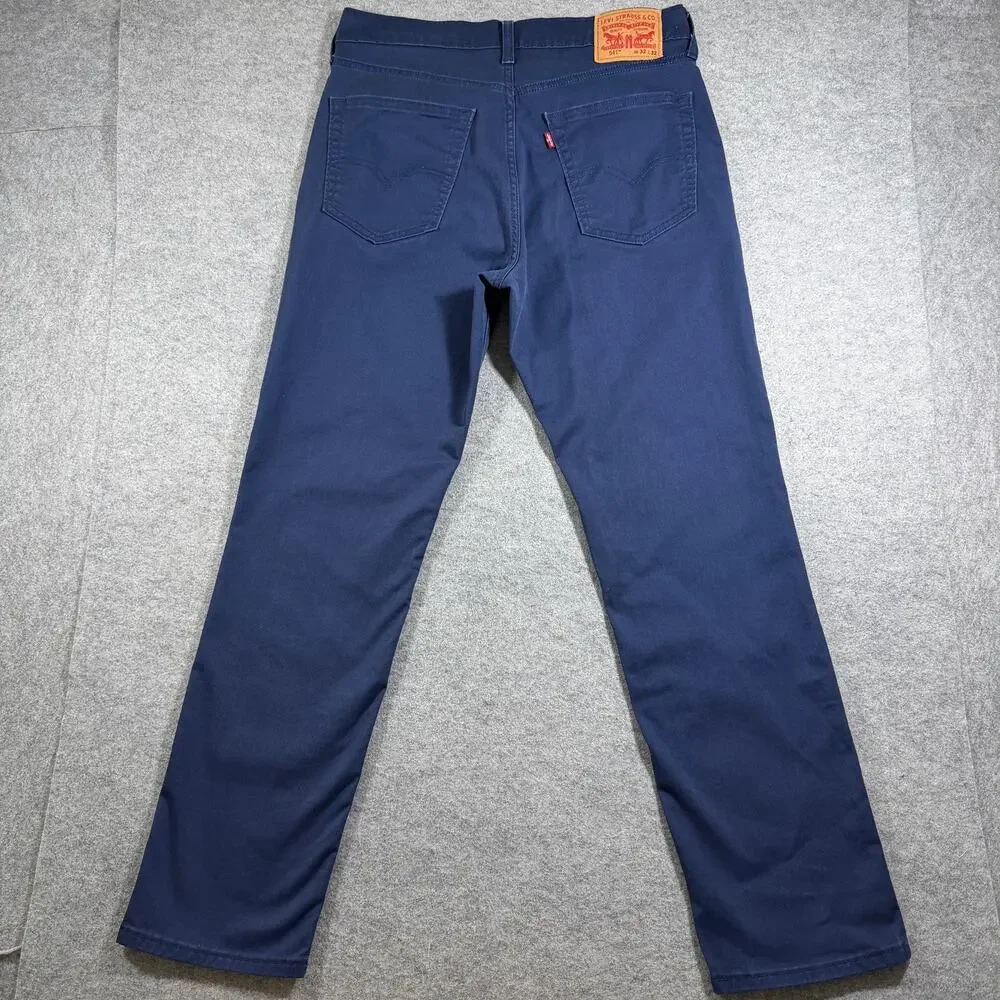 Levi's 541 Athletic Taper Jeans Mens 32x32 Navy Blue Stretch Denim Red Tab